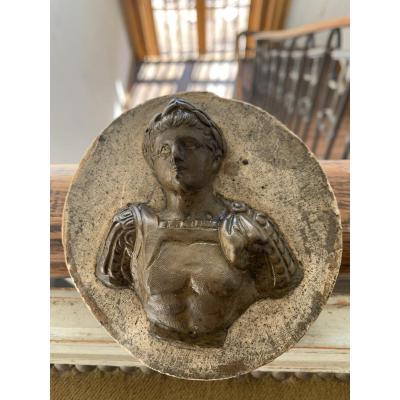Roman Emperor Stone Medallion