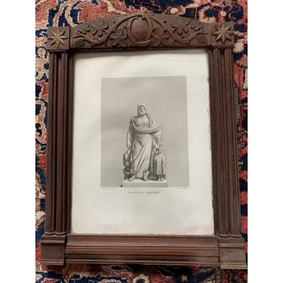 Engraving Representative Esculape And Telesphore