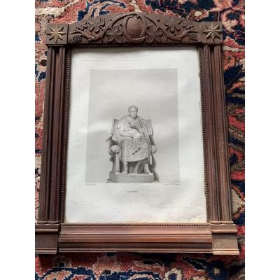 Engraving Representative The Statue Of Posidippus