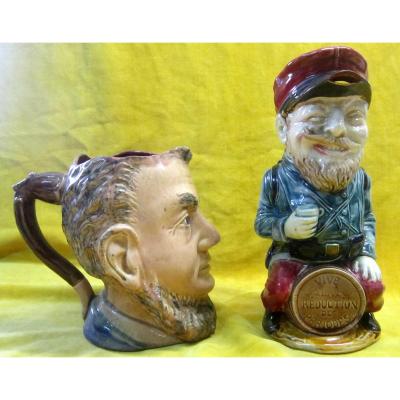 Pots Of Character In Barbotine Onnaing