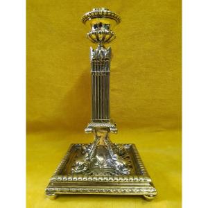 Candlestick Candlestick Bronze St Lxvi 18th Dolphins Beam Of Lictor Fleur De Lys