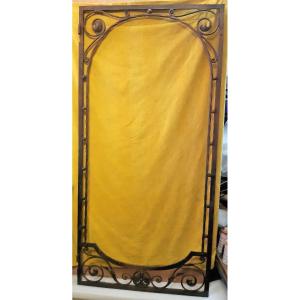 Small Showcase Door Work In Wrought Iron Art Deco 1930-1950.
