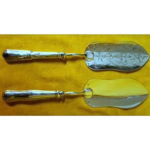 Large Serving Shovel Pie Cakes Fish Silver Metal Christofle