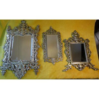Mirrors Bronze Napoleon III Neo-gothic 19th