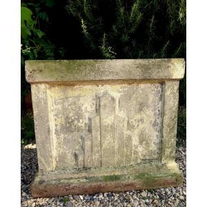 Large 4-sided Concrete Planter Box Art Deco Pattern 30-50