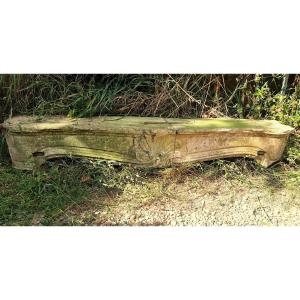 Burgundy Stone Pink Fireplace Mantel Band 18th Century For Decoration Or Bench