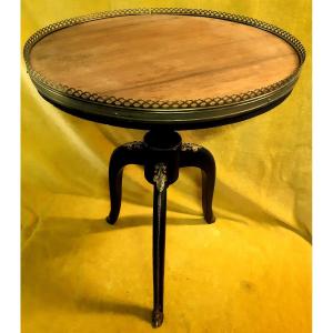 Round Sideboard Serving Table With Tripod Gallery, Lxv Style, Napoléon III, 19th Century