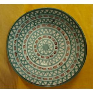 Large Salad Bowl Tin-enameled Cup Robert Picault Workshop (1919-2000) Vallauris 