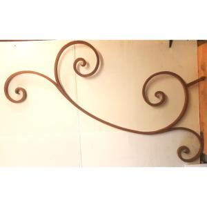 Large Wall Sconce (141cm) Wrought Iron Sign Holder Light Fixture Louis XV Style