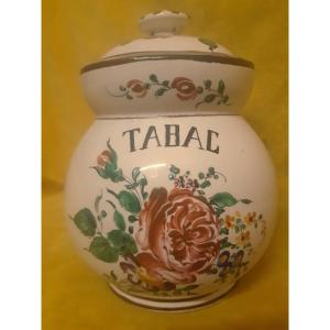 Tobacco Jar, Eastern European Earthenware, Islettes, Strasbourg, 18th-19th Century