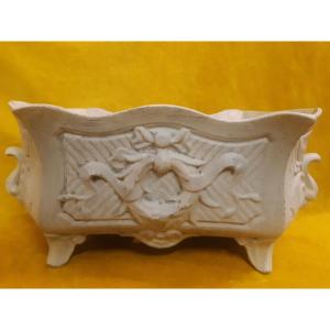 Antique Patinated Cast Iron Planter, Louis XVI Style, Suitable For Indoor And Outdoor Use