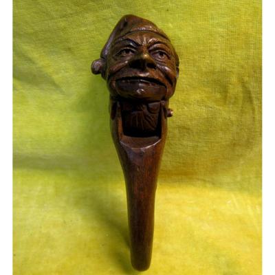 Casse Nut Hazelnut Sculpture Antropomorph Meunier Wood 19th
