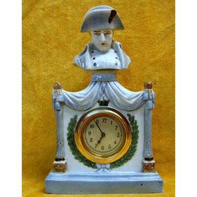Porcelain Clock Napoleon 1st Emperor