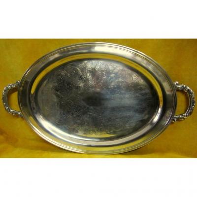 Oval Serving Dish Silver Metal Engraved St Lxv Brand Oneida Sylversmiths