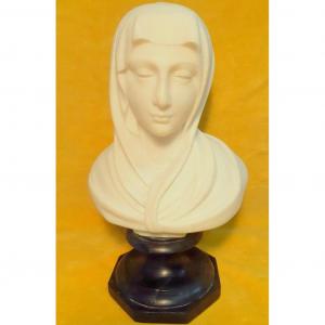 Bust Sculpture Madonna Virgin Mary After Donatello Italy