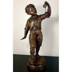 “happy Day” 19th Century Bronze.