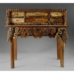 Folk Art 19th Century Stepped Desk.