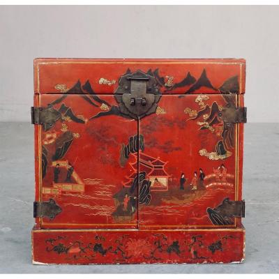 Liquor Cabinet In Chinese Lacquer