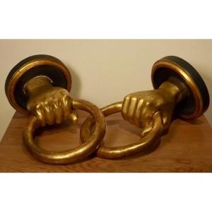 Decorative Elements In Golden Wood