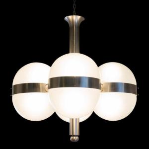 "tetraclio" Chandelier By Sergio Mazza For Artemide 1960