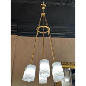 Elegant Murano Glass Chandelier - Italy 1970