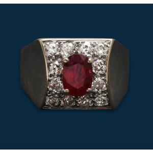 Pomegranate Heart Ring