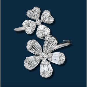 Vintage Ring Toi & Moi White Gold And Diamonds Secret Garden