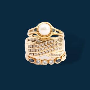 Vintage Composition Yellow Gold, Diamonds And Emeralds Secret Temptress
