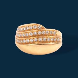 Junk Love Yellow Gold And Diamond Band Ring