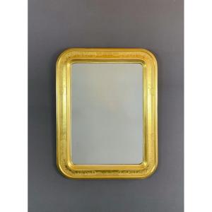 Classic Style Rectangular Golden Wood Mirror