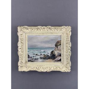 Seascape Painting, Signed And Dated, 20th Century