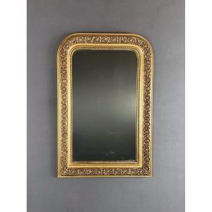 Golden Mirror In Carved Wood, Louis-philippe Style, 19th Century