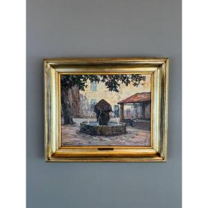 Tableau Huile Sur Toile Signé André Beronneau, XXe Siècle