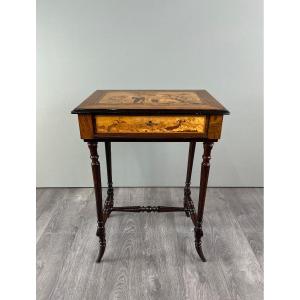 Inlaid Dressing Table / Jewelry Table, Napoleon III Period