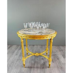 Saint Louis Crystal Glass Service, Cerdagne Pattern, 20th Century