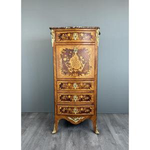 Louis XV Marquetry Secretary, Napoleon III Period