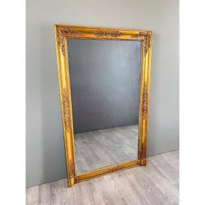 Empire Mirror In Gilded Wood, 19th Century