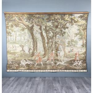 Wall Tapestry "hunting Scene", Louis XV Style, 20th Century