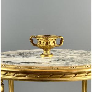 Large Pompeian Bowl With Two Bronze Handles, 19th Century
