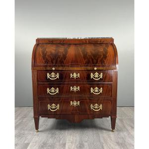 Louis XVI Style Mahogany Drop-front Secretary Desk, 19th Century