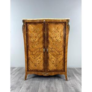 Louis XV Style Marquetry Wardrobe, 20th Century