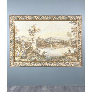 Large Gobelins-style Wall Tapestry, 20th Century