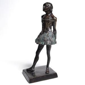 After Degas French Early 20th Century Two Tone Bronze Sculpture Little Dancer