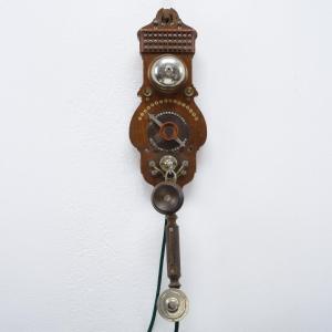 1907 Antique Ericsson Ha100 Wooden Wall Intercom Telephone Switchboard