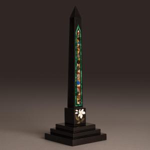 Ashford, Circa 1840 - Derbyshire Grand Tour Sample Obelisk - Pietra Dura