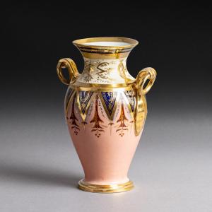 Halley Manufactory, Circa 1800 - Rare Baluster Vase With “arabesque” Decoration - Consulate, Em