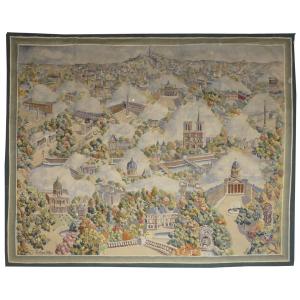 Evelyne Dufau - Modern Paris - Tapestry Woven By Atelier Ami De La Paix