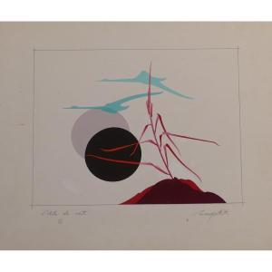 Marc Petit - Wing Of The Wind - Tapestry Project - Gouache