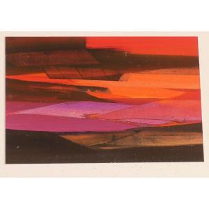 René Fumeron - Arizona - Gouache - Tapestry Model