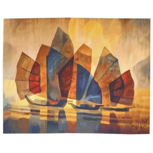 Louis Toffoli - The Junks - Aubusson Tapestry